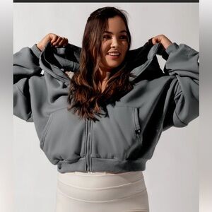 POPFLEX Cloud Zip Hoodie in S/M Smoke Grey